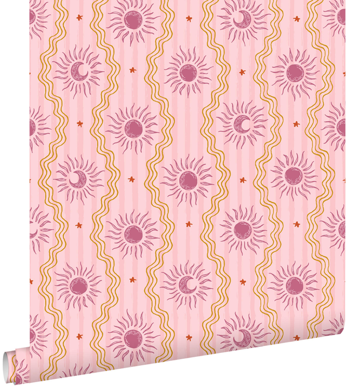 TAPETE Sonnchen 50 x 900 cm - Lila, Papier (50/0.1cm) - ESTAhome