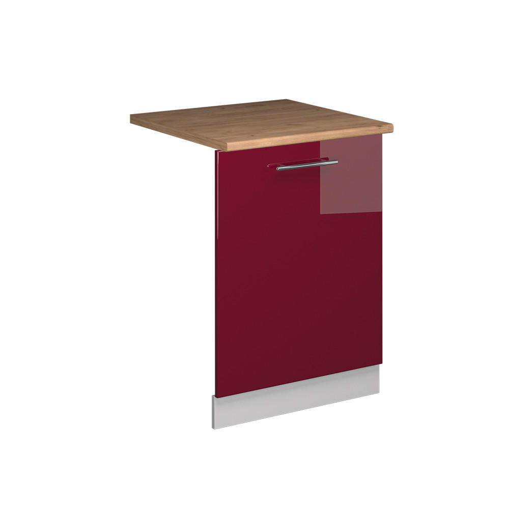 Vicco ČELNÍ PANEL MYČKY Fame-Line Bordó červená vysoký lesk 60 cm , PD Dub