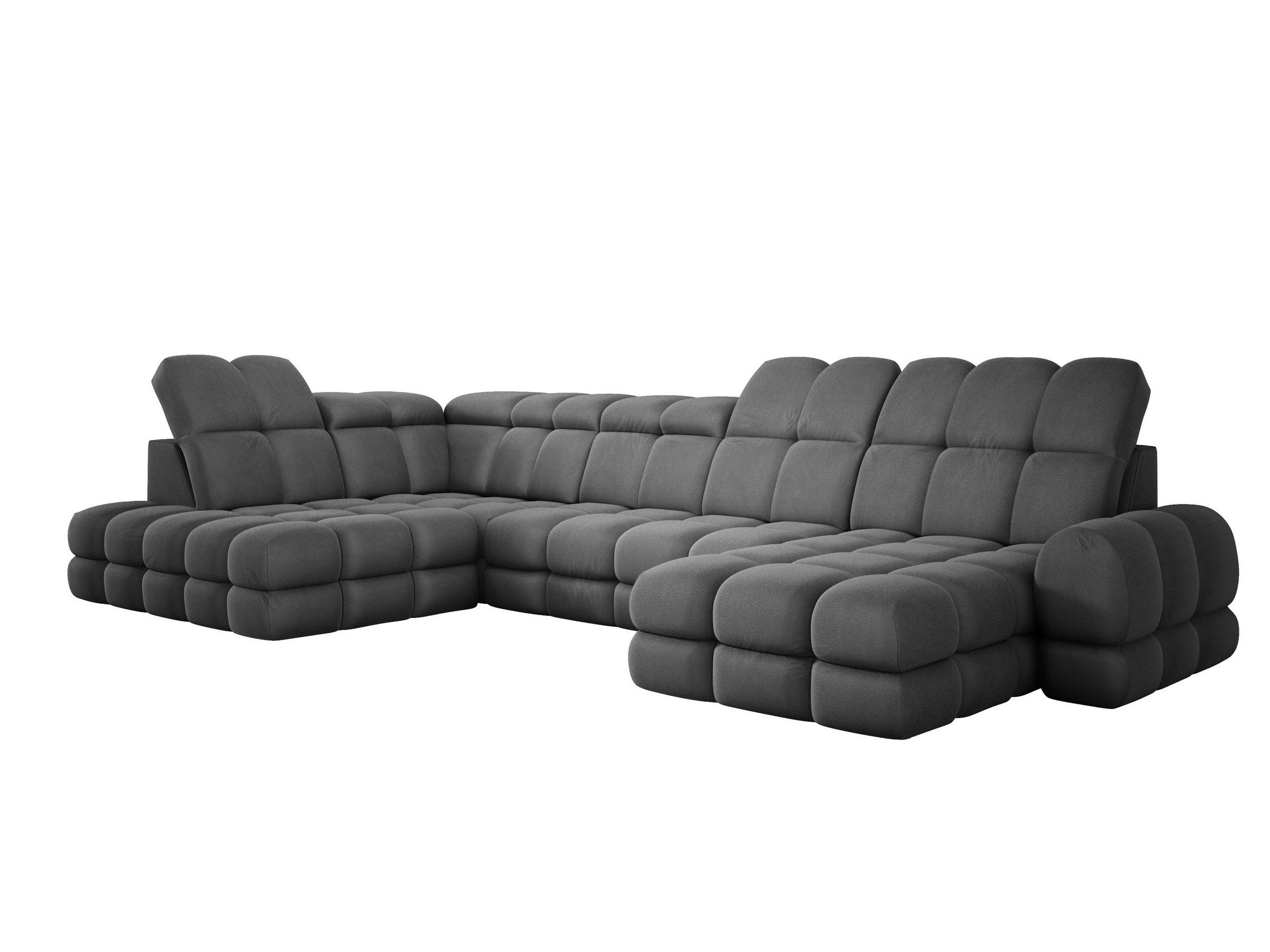 ECKSOFA TOLLO Solar-stoff U-form 400x217x105 cm grau - Dunkelgrau, Holz/Textil (400/217cm) - DomoHome