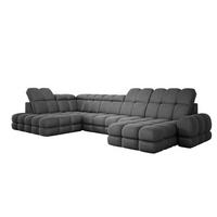 ECKSOFA TOLLO Solar-stoff U-form 400x217x105 cm grau - Dunkelgrau, Holz/Textil (400/217cm) - DomoHome