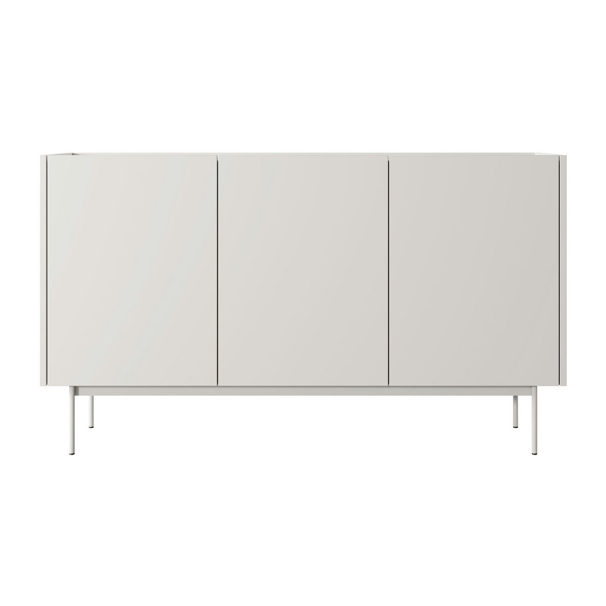 SIDEBOARD KELOWNA KOM1-3D System der leisen Schließung der Fronten, Kaschmir - Kaschmir, Holzwerkstoff/Kunststoff (144/83/37cm) - Komodee