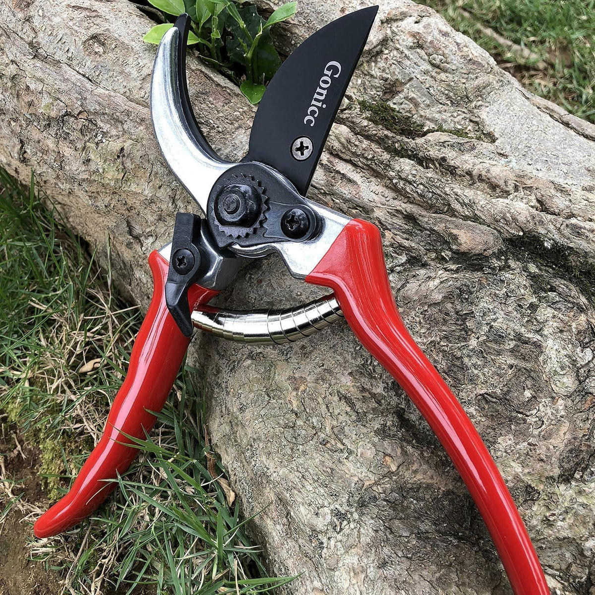 GARTENSCHERE Bypass SK5 Stahl Teflon Rot - Rot, Metall (3.3/8.9/26.9cm)
