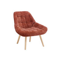 SESSEL mit gerader Rückenlehne - 1 -Sitzer - Polyester - terracotta - LUOSTO - Braun, Textil (87/83/79cm) - Vente-Unique