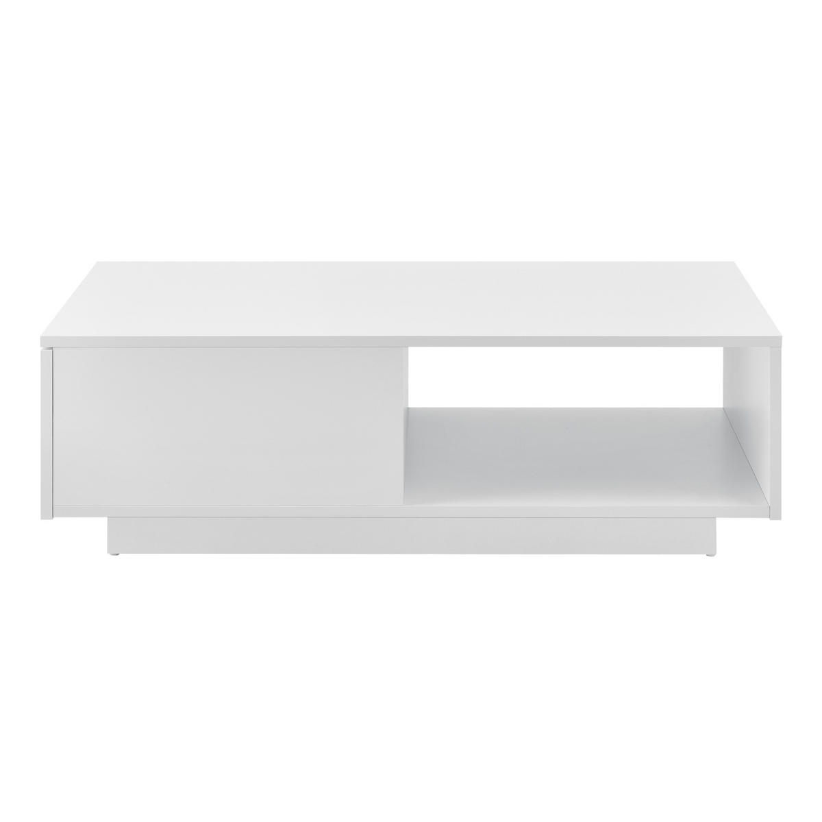 COUCHTISCH Biskra 95/55/31 - Weiß Hochglanz, Holzwerkstoff (55/95/31cm) - [en.casa]