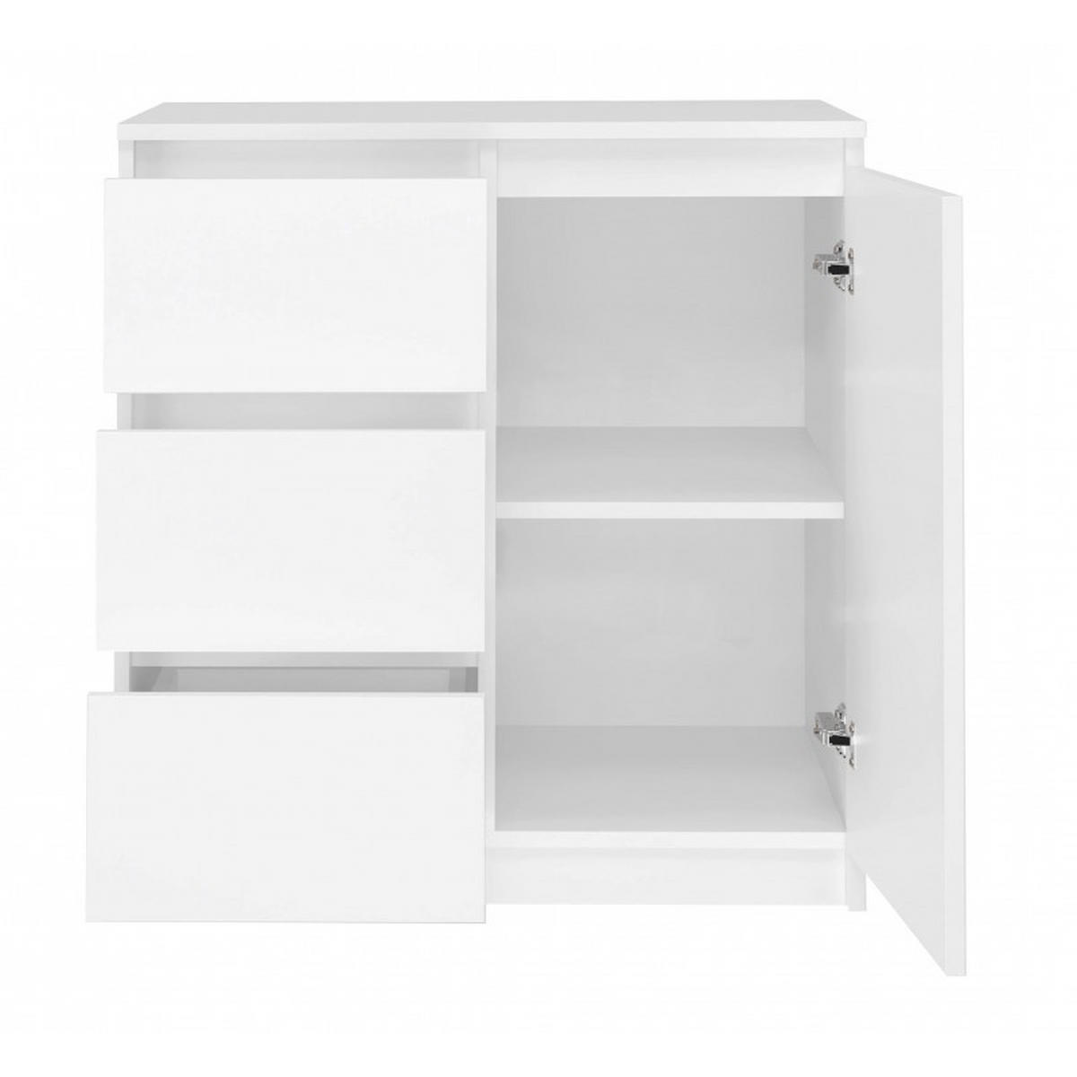 KOMMODE Weiß 80/75/40 - Weiß, Holzwerkstoff (80/75/40cm) - RAUMHIRSCH FURNITURE