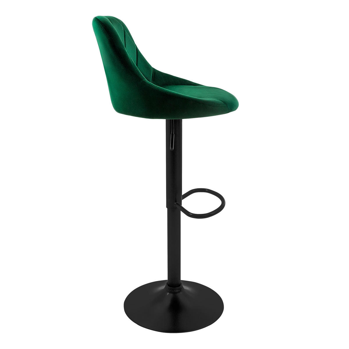 BARHOCKER Samt grün 4er Set - Grün, Metall (47/106/37cm) - ML-DESIGN