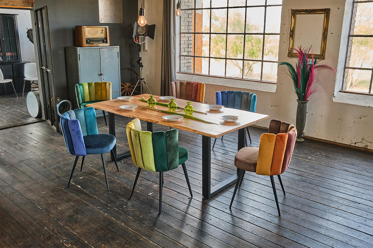 STUHL JADA Grau Velvet - Grau, Textil (59/86/55cm) - KAWOLA