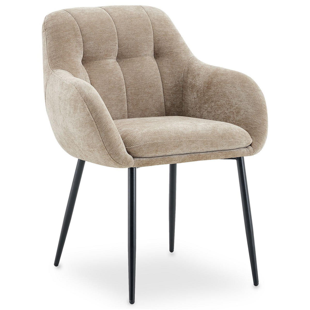 ESSZIMMERSTÜHLE SOMA 2er-Set hellbraun - Hellbraun, Textil (64/83/68cm) - IDIMEX