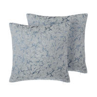 DEKOKISSEN 2er-Set Hellgrau 45/45 cm Wisteria - Hellgrau, Textil (45/45cm) - Beliani