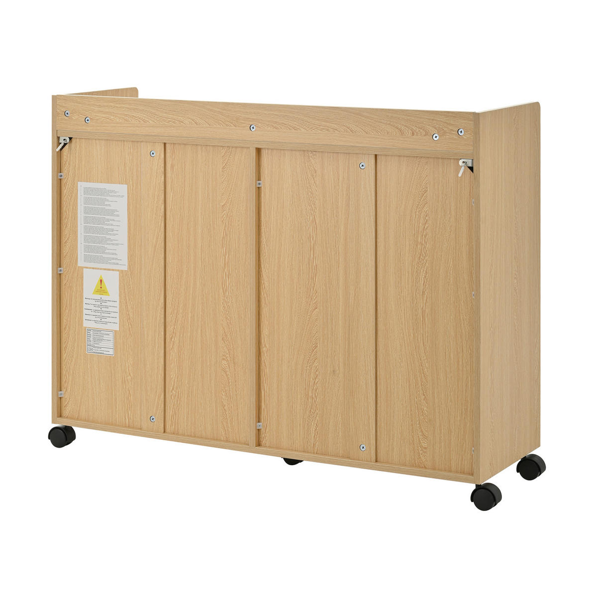 SCHUHSCHRANK 110/35/86 cm Natur aus MDF mit Rollen und Schubladen - Naturfarben, Holzwerkstoff (110/86/35cm) - OKWISH