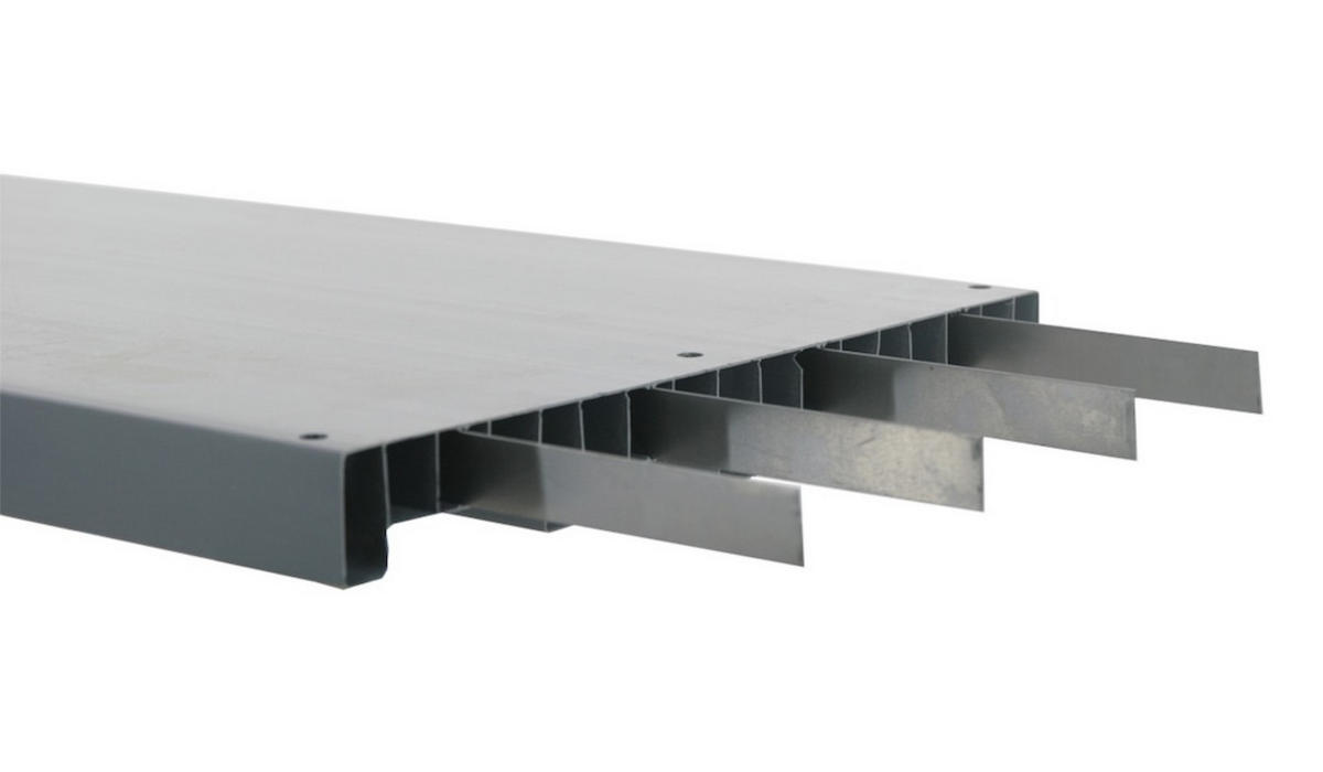 KUNSTSTOFFREGAL BIG GREY BEAR Low 138x140x46cm Fachlast 120kg Grau-Rot - Rot, Kunststoff (140/138/46cm) - PROREGAL