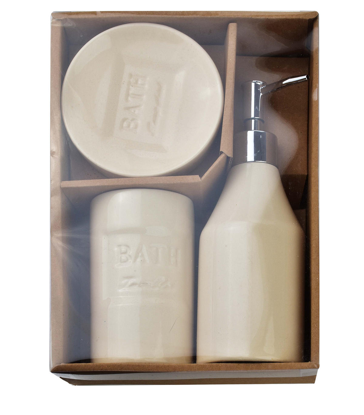 BADEZIMMERZUBEHÖR Joff Beige 17/24/8 cm Keramik - Beige, Keramik (24/8/17cm) - Mondex