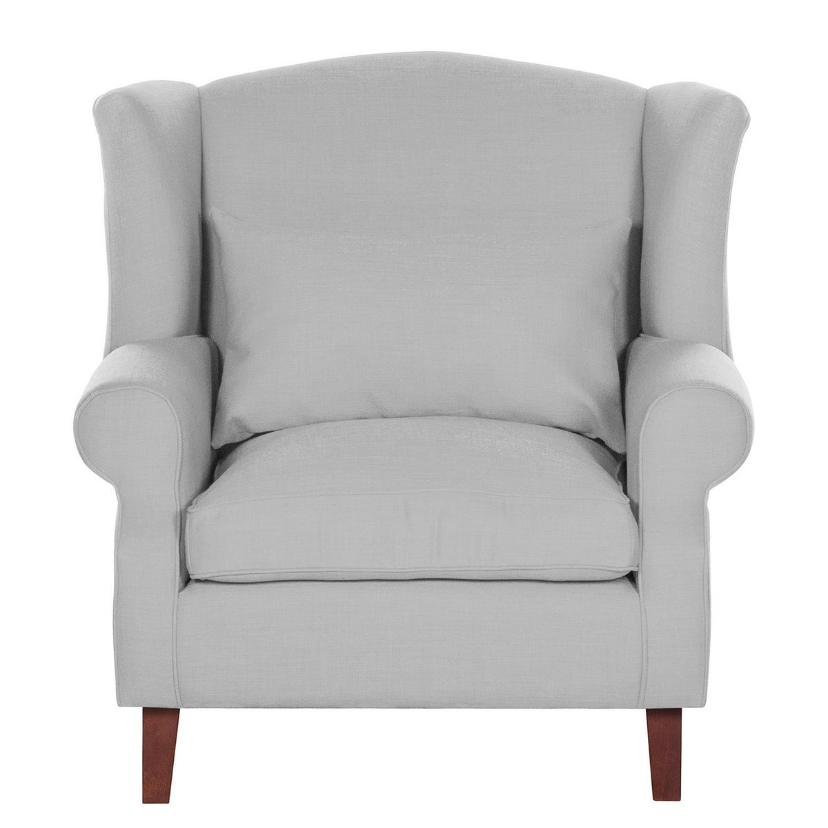 OHRENSESSEL - Webstoff, Grau, 93/93/87 cm - Grau, Textil (93/93/87cm) - home24