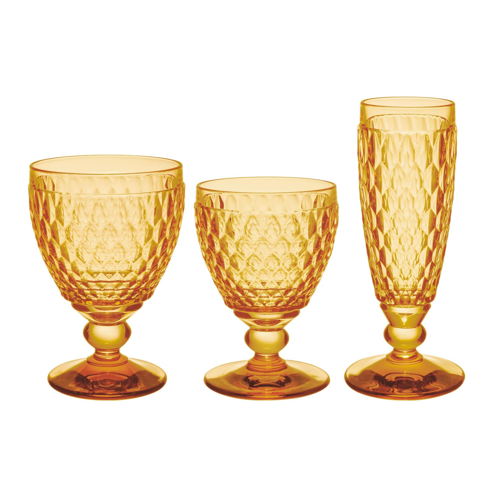 WEIN- & SEKTGLÄSER Boston Coloured Saffron 12er Set - Gelb, Glas - Villeroy & Boch