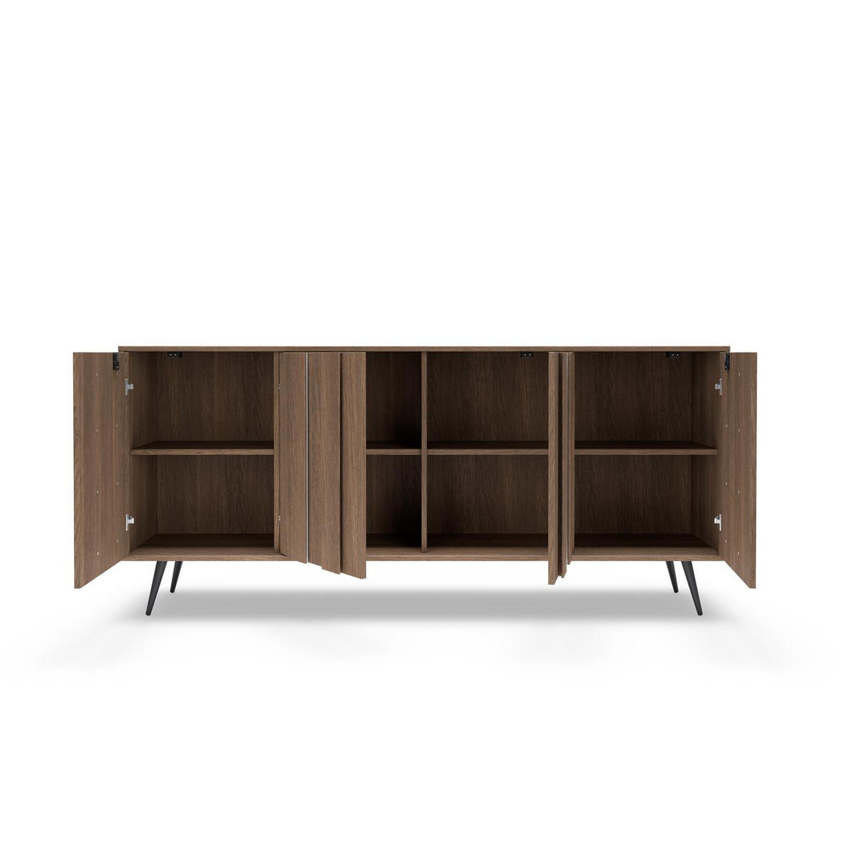 SIDEBOARD FARO, mit LED, Breites Kommode - Eichefarben, Holzwerkstoff (183/83/40cm) - Bettso