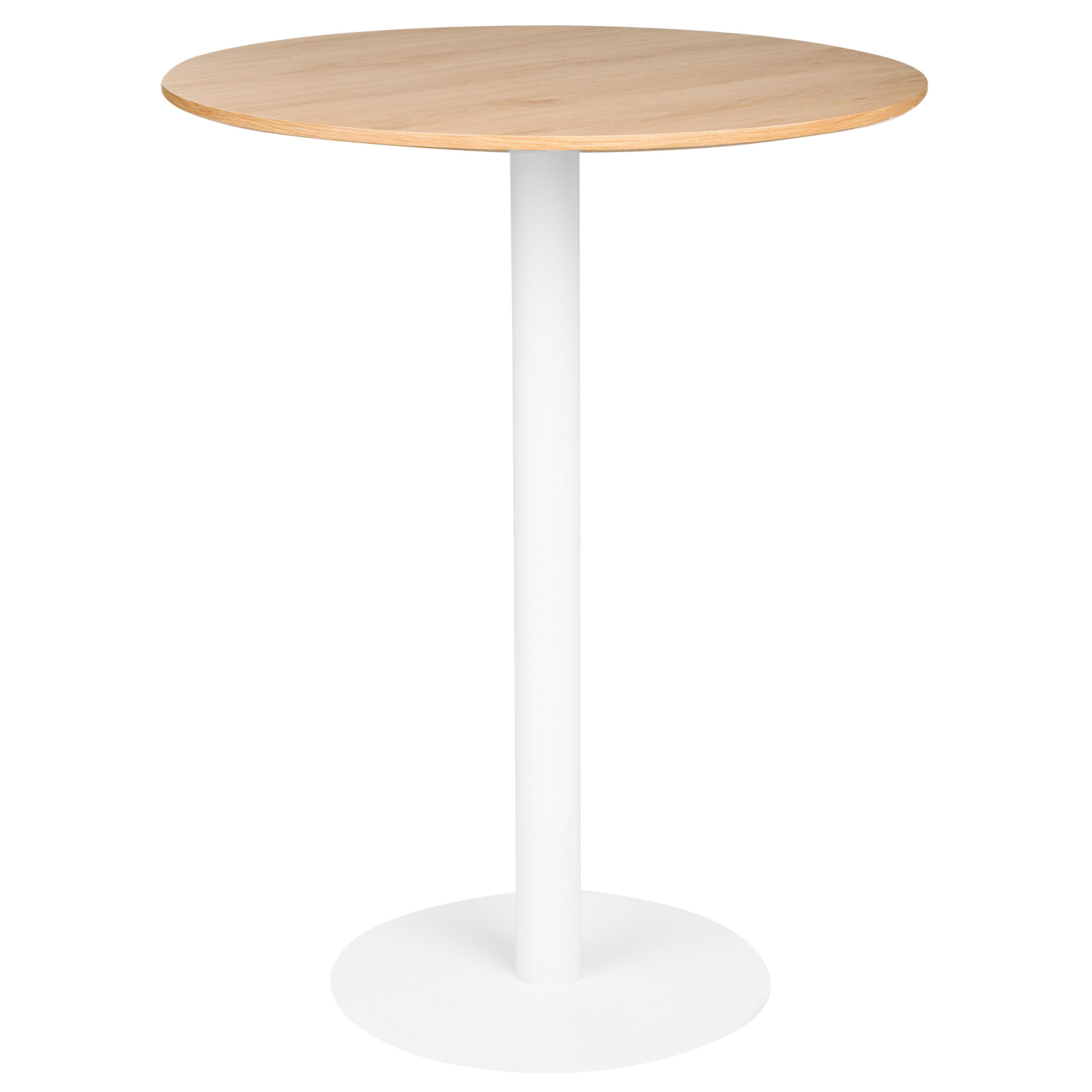 Beliani VYSOKÝ STŮL Světle hnědý/Bílý 80/80 cm Morella