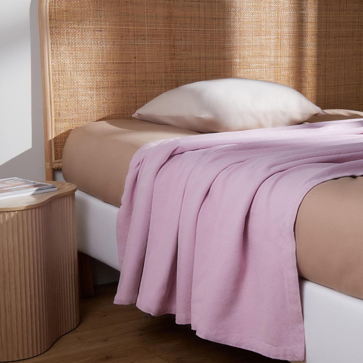 BAUMWOLLBETTDECKE Taromina - Hellrosa, Textil (200/220cm) - home&you