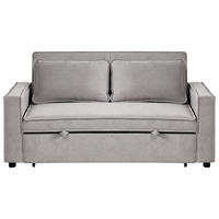 SCHLAFSOFA Stoff Grau Uttela - Dunkelgrau, Textil (172/86/89cm) - Beliani