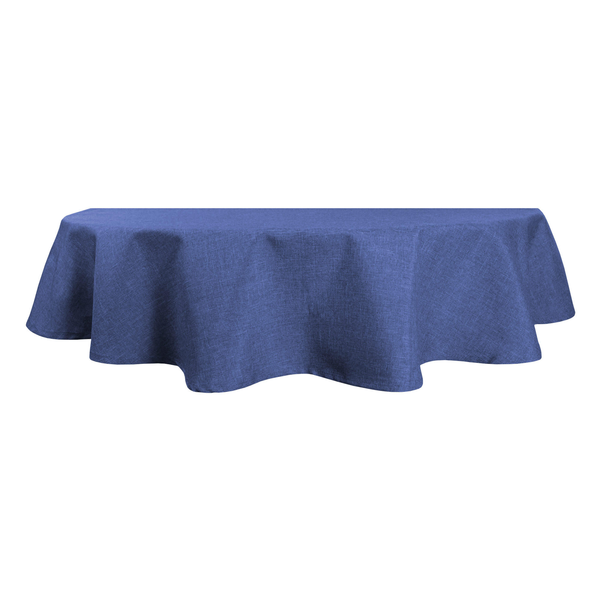 TISCHDECKE Leinenoptik 135/180 cm oval Blau - Blau, Textil (135/180cm) - TiborTex