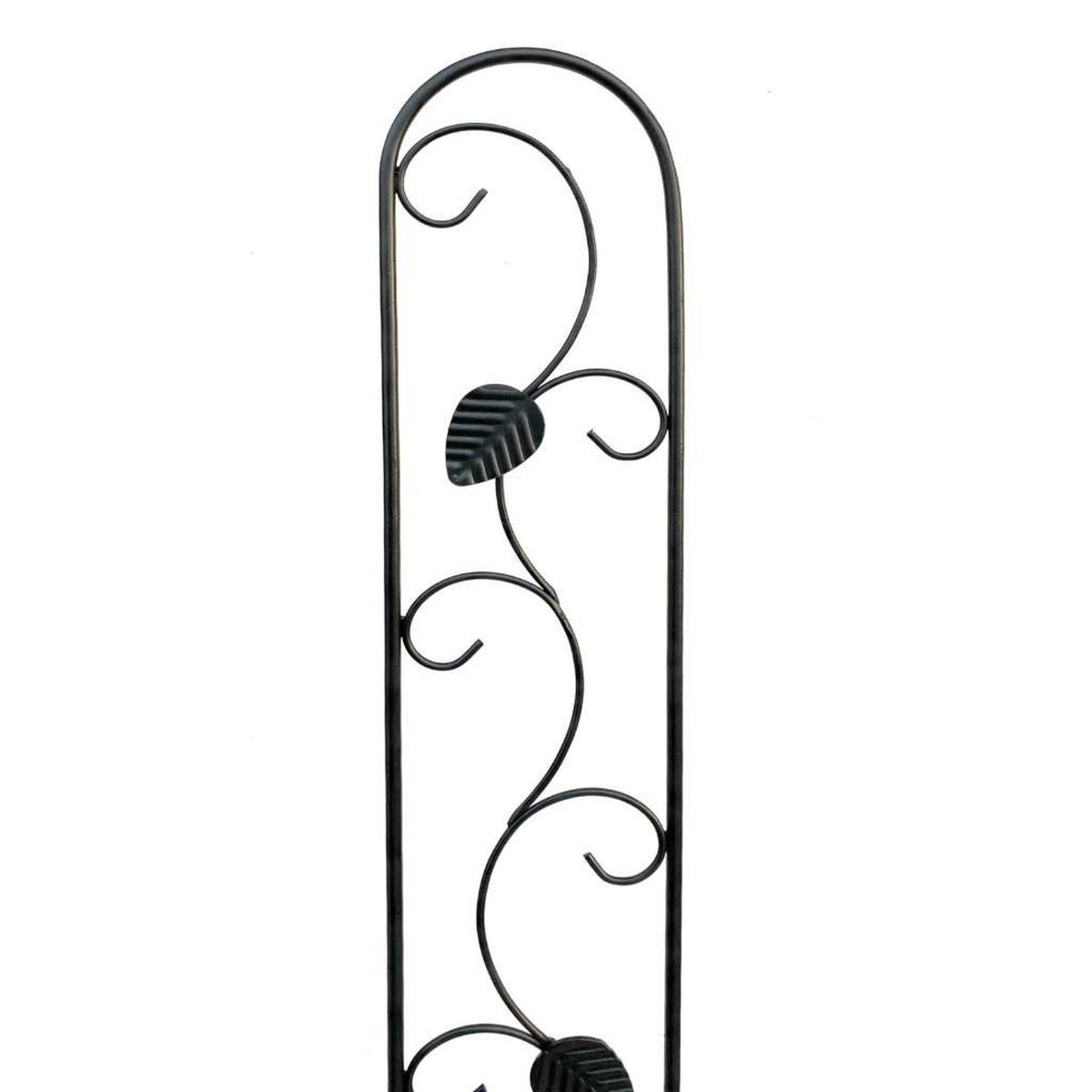 DANDIBO Rankhilfe Metall Rankgitter 140 cm Schwarz Rankstab Kletterhilfe Bodenstecker 96249 Blumenhalter Ranksäule - Schwarz, Metall (11.5/146/1.5cm) - DanDiBo
