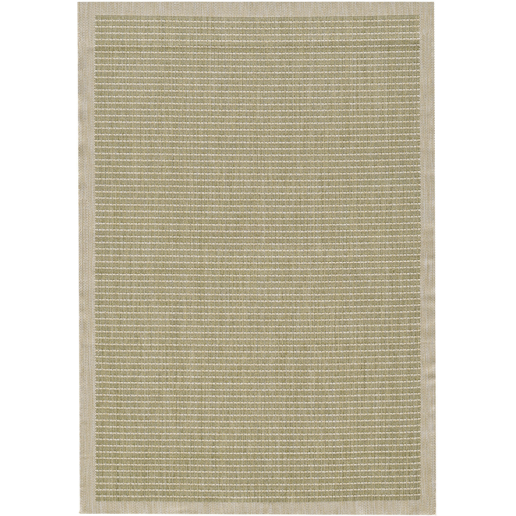 TEPPICH Outdoor Flachgewebe Uni-Farbe Polypropylen Balkon Grün Rechteckig 140x200 - Grün, Textil (140/200cm) - KADIMA DESIGN