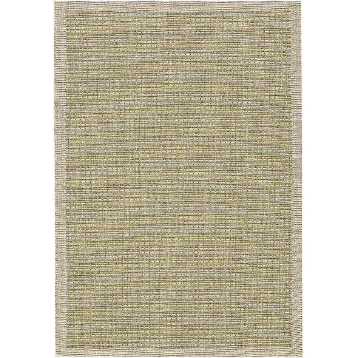 TEPPICH Outdoor Flachgewebe Uni-Farbe Polypropylen Balkon Grün Rechteckig 120x170 - Grün, Textil (120/170cm) - KADIMA DESIGN