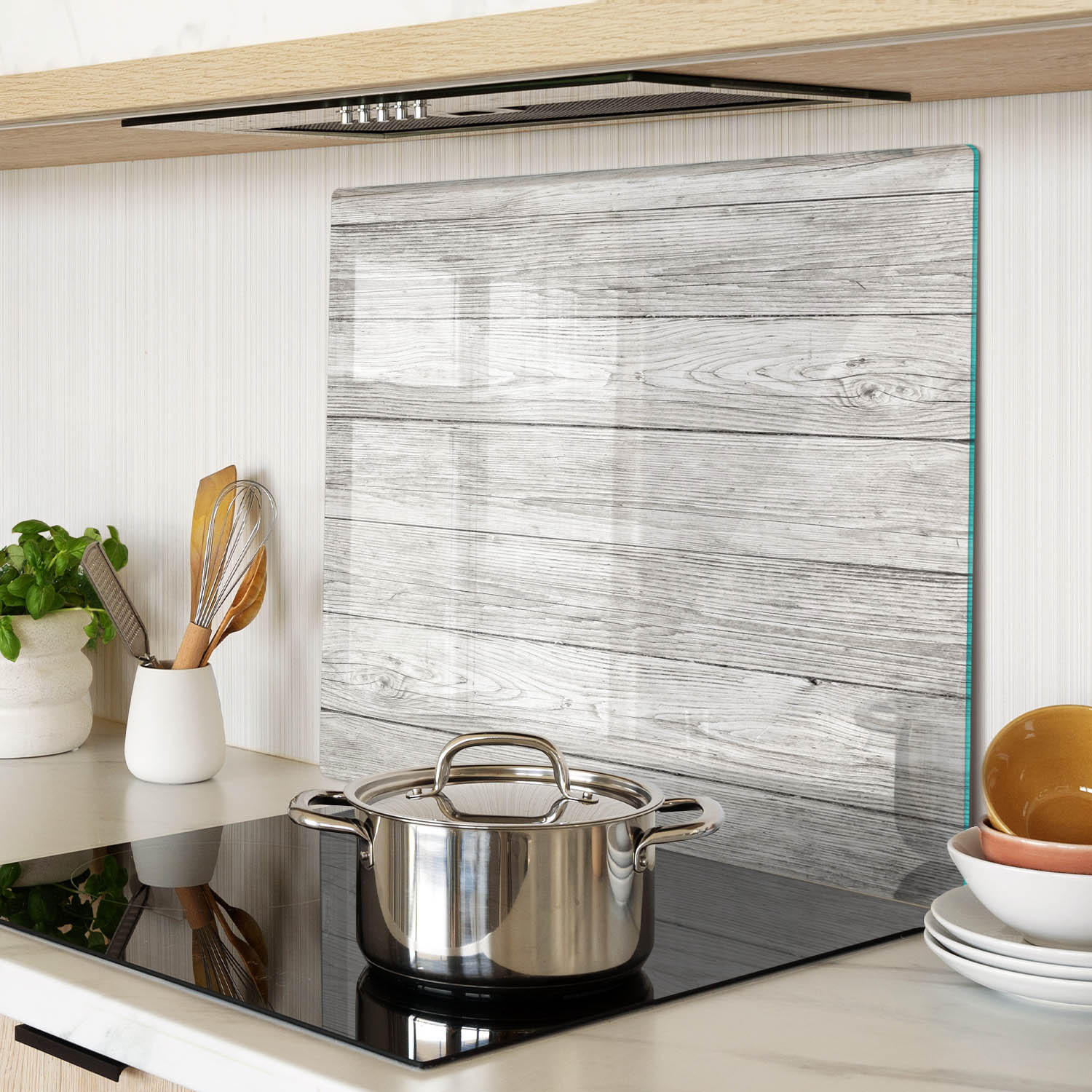 GLASPLATTE 60x52 cm Holz - Grau, Glas (60/0.4/52cm) - TULUP