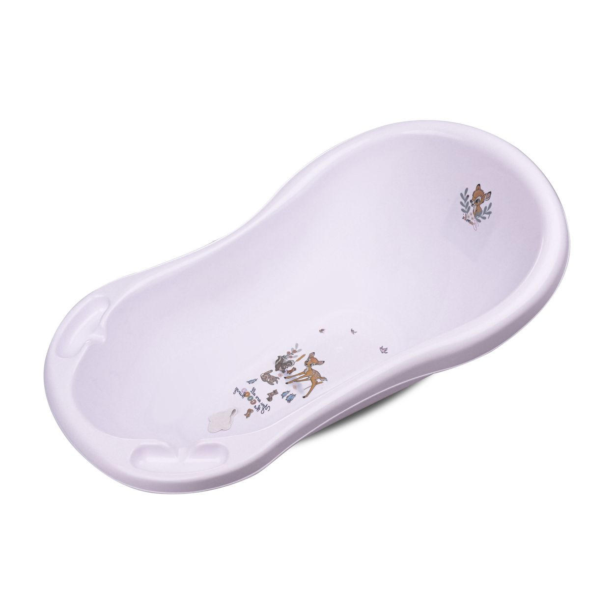 BABYBADEWANNE Comic 84 cm weiß uni lang ergonomische Form Ablagefächer ab Geburt - Weiß, Kunststoff (47/83cm) - Lorelli