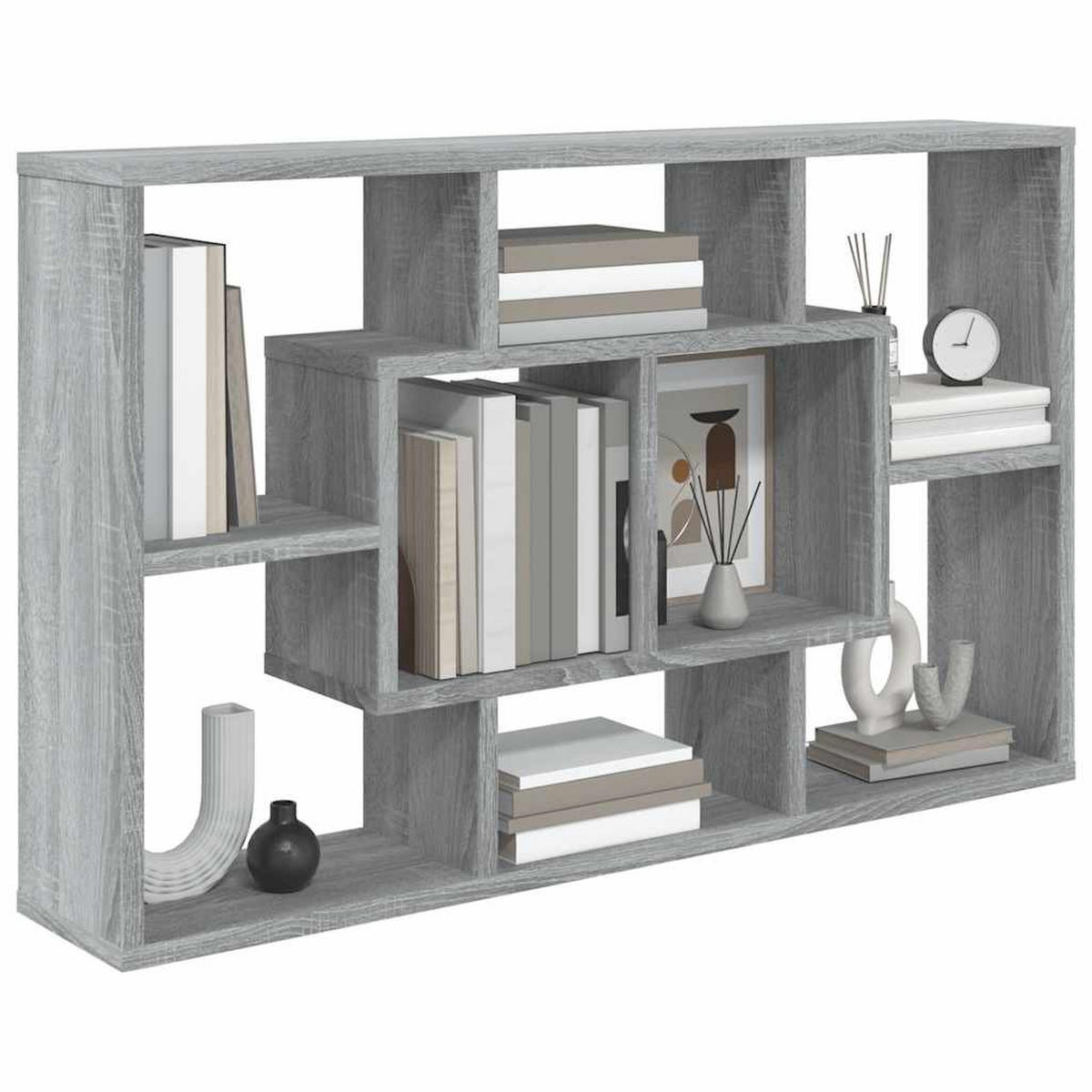 WANDREGAL Grau Sonoma 85/16/52,5 Cm Cm Holzwerkstoff - Grau, Holzwerkstoff (16/52.5/85cm) - vidaXL