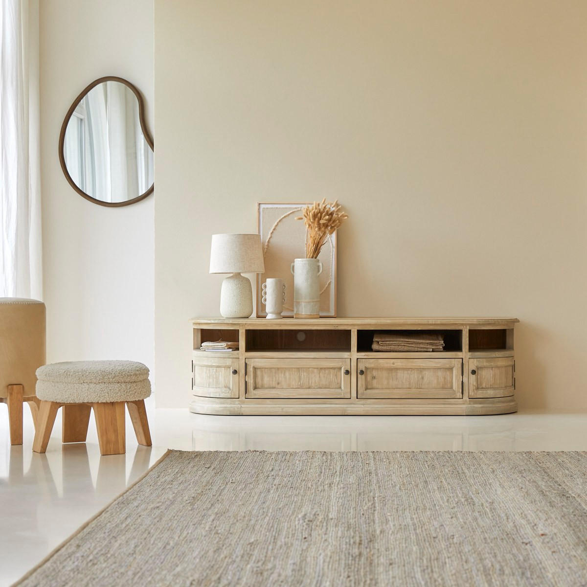 TV-SCHRANK Celeste Natur aus Pinie - Naturfarben, Holz (180/50/50cm) - Tikamoon