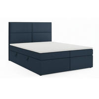 BOXSPRINGBETT AURORA mit Topper und Bettkasten, Blau, 120x200 cm - Blau, Textil (120/200cm) - KS Home Concept