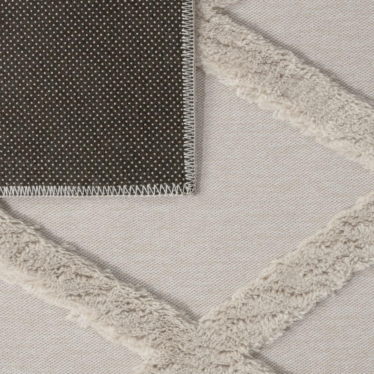 FLACHWEBETEPPICH Skandinavisch Hellbeige Creme 80 x 150 cm - Beige, Kunststoff (80/150cm) - TT Home