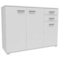 KOMMODE CR3-KD3 Weiß 103,4/34/73,5 cm - Weiß, Holzwerkstoff (103.4/73.5/34cm)