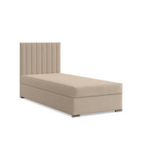 BOXBETT MIT KOPFTEIL 90x200 AGEN, Beige - Beige, Textil (90/200cm) - Mebligo