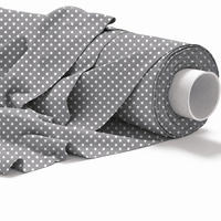 BAUMWOLLSTOFF Balls 160 cm breit, 145 g/m², grau mit weißen Punkten, weiche Canvas-Qualität - Grau, Textil (160/100cm) - Dreamroots