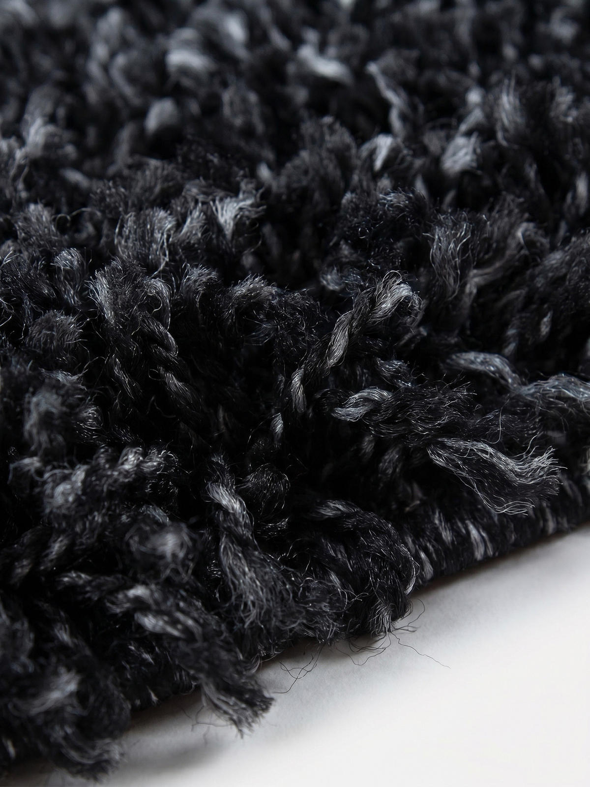 TEPPICH Hochflor Shaggy Einfarbig Weich Flauschig Waschbar Rund Anthrazit 200x200 cm – RHEIN - Anthrazit, Textil (200/200cm) - KADIMA DESIGN