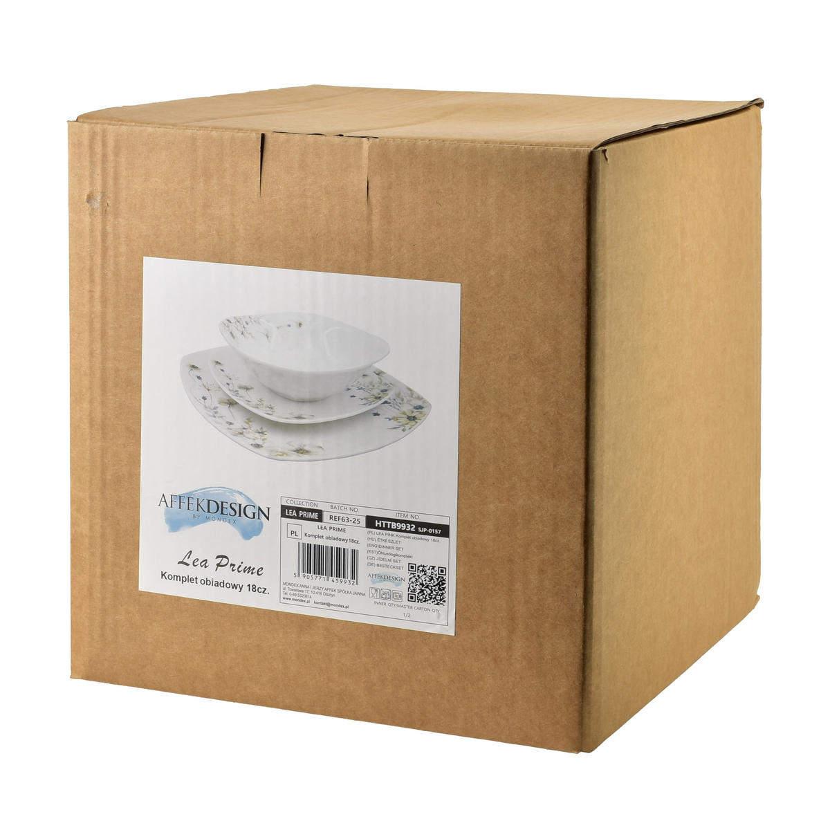 GESCHIRR-SET Lea 18-tlg Weiß 30/30/20cm Porzellan - Weiß, Keramik (30/20/30cm) - Mondex