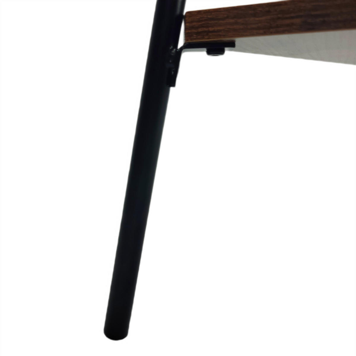 KLEIDERSTÄNDER Holzoptik Metall Dunkelbraun Schwarz mit Ablagen 179 × 49,5 cm - Dunkelbraun/Schwarz, Holzwerkstoff/Metall (49/179/49cm) - Begryf