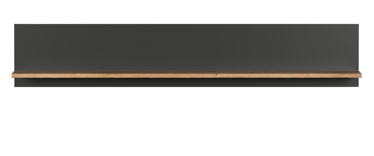 WANDBOARD grau, Evoke Eiche 150 cm, Wandregal hängend - Anthrazit/Grau, Holzwerkstoff (150/25/18cm) - Top.Furn