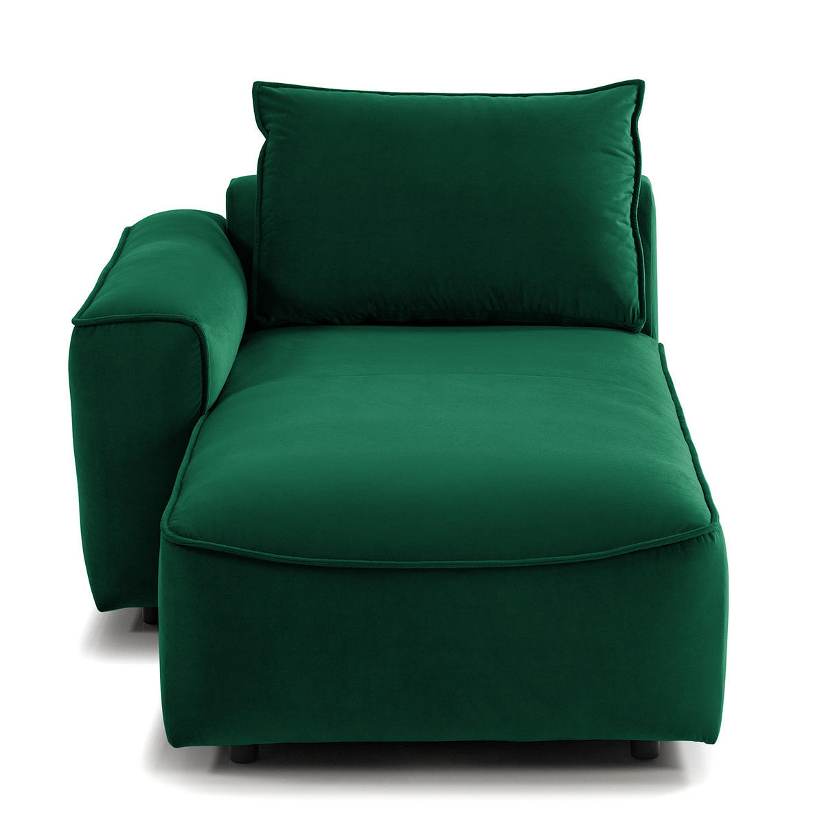MODULLONGCHAIR - Dunkelgrün, Holz/Textil (170/82/105cm) - home24