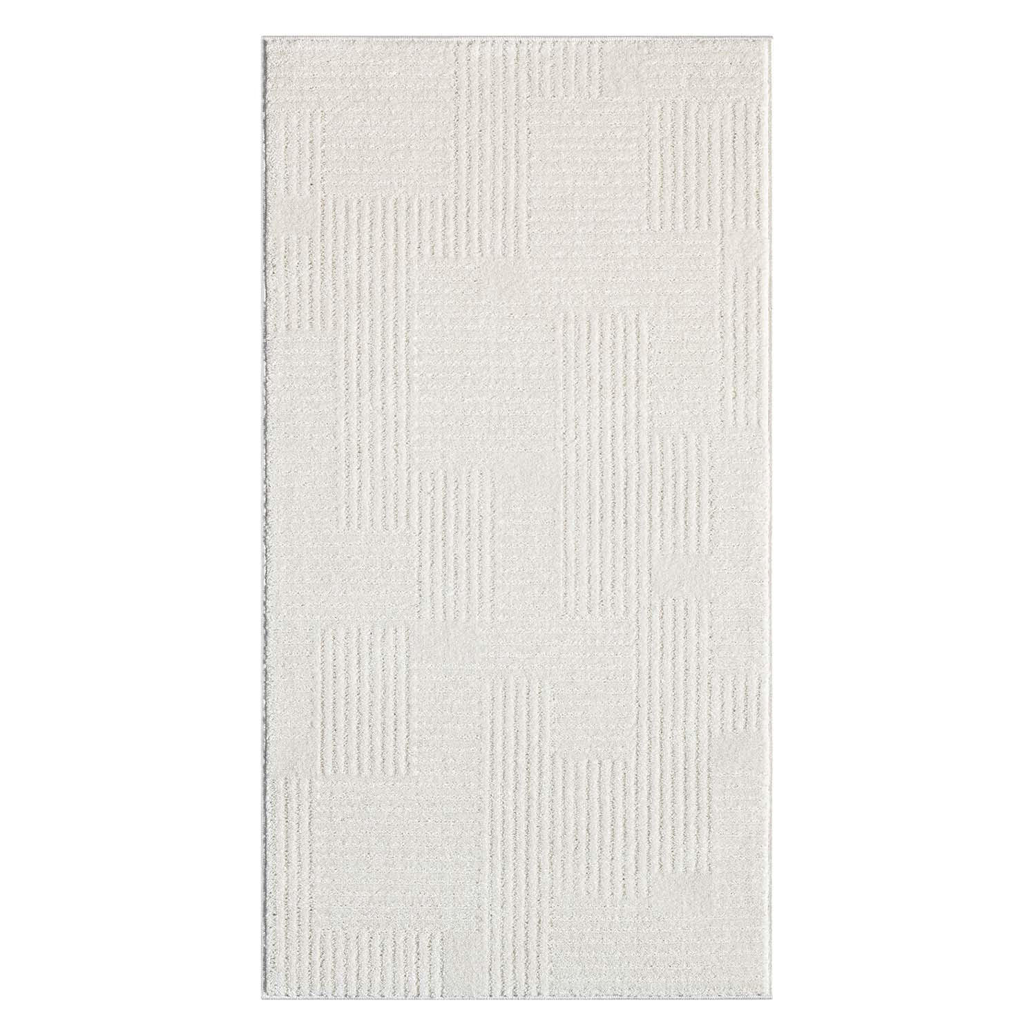 KURZFLOR-TEPPICH Flair 177 Creme 80x150 cm - Creme, Textil (80/150cm) - carpet city