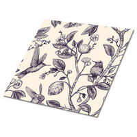 FLIESENAUFKLEBER 9 Stück 30x30 cm selbstklebend Vögel auf einem Ast - Grau, Textil (30/1.6/30cm) - TULUP
