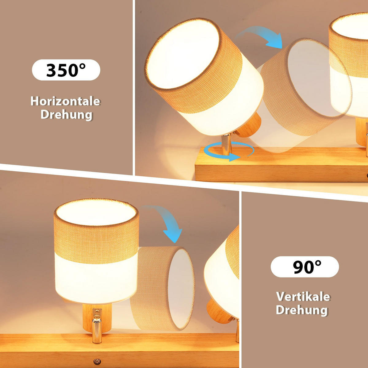 DECKENLEUCHTE FOSTER II 16/48/13 cm - Braun, Textil (48/16/13cm) - Nettlife