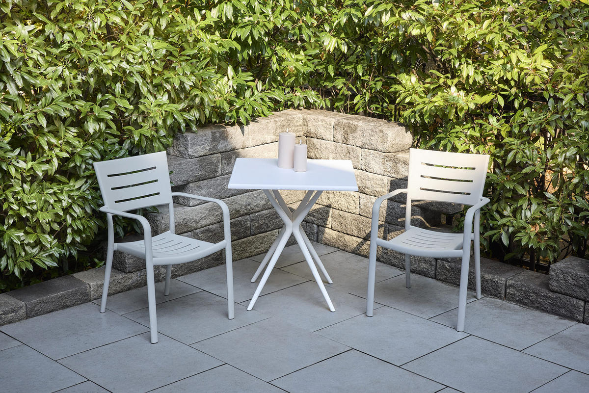 STAPELSTUHL Moroni 56x53x79 cm, Kunststoff, Grau - Grau, Kunststoff (53/79/56cm) - dasmöbelwerk