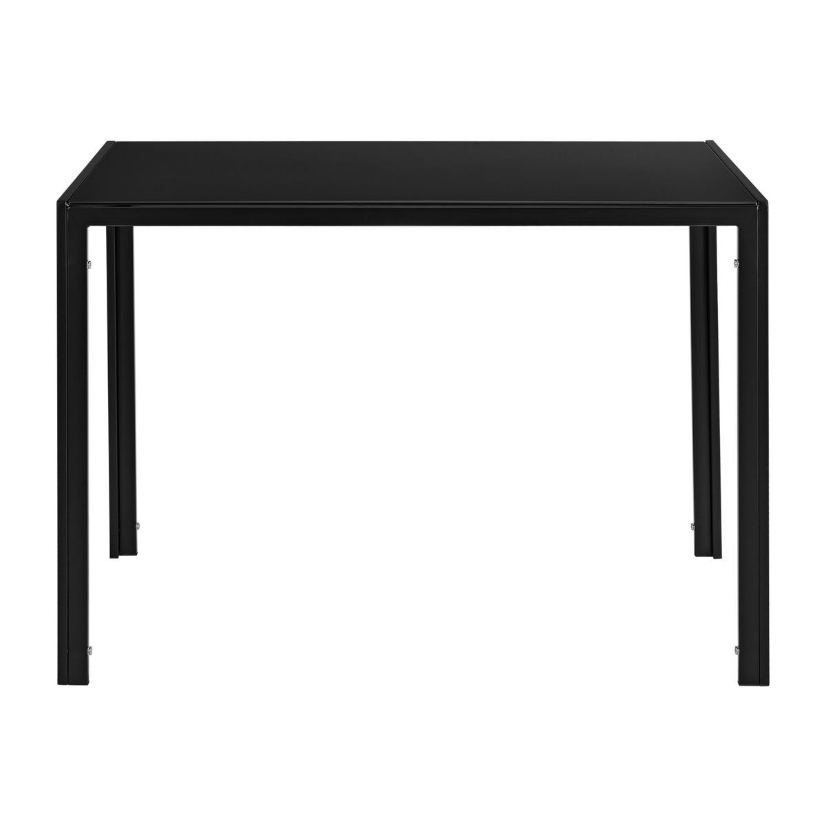 ESSTISCH Enschede - Schwarz, Glas/Metall (60/105/75cm) - [en.casa]