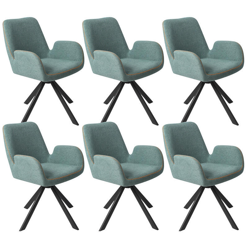 ARMLEHNSTUHL-SET 6 Stück in Stoff(YZ7) - Mintgrün, Textil (56/82/59cm) - HOMAVO