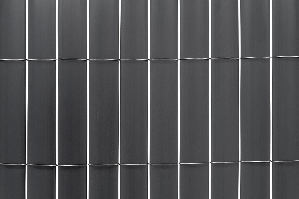 PVC Sichtschutzmatte VISO doppelseitig 8m x 1,2m Anthrazitgrau - Anthrazit, Metall (800/120cm) - Casanoov