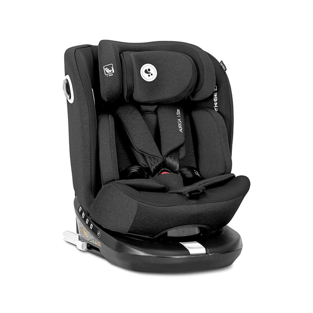 KINDERSITZ Auriga 40 - 150cm schwarz Isofix Anti-Rebound-Stange SPS Rückenlehne - Schwarz, Kunststoff (56/60/57cm) - Lorelli