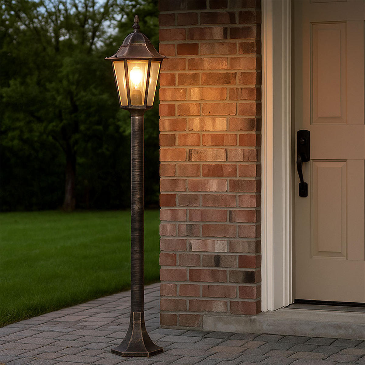 LED AUSSENSTEHLEUCHTE Alu-Druckguss Bronze - Bronzefarben, Metall (23.5/23.5/120cm)