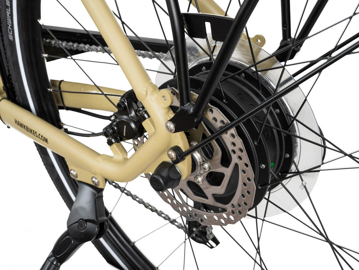 E-TREKKING Integrated Lady Bafang E-Bike Sand 28 Zoll Gr: 50cm - Sandfarben, Metall (50cm) - Hawk Bikes